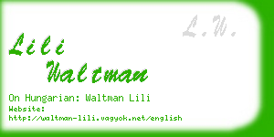 lili waltman business card